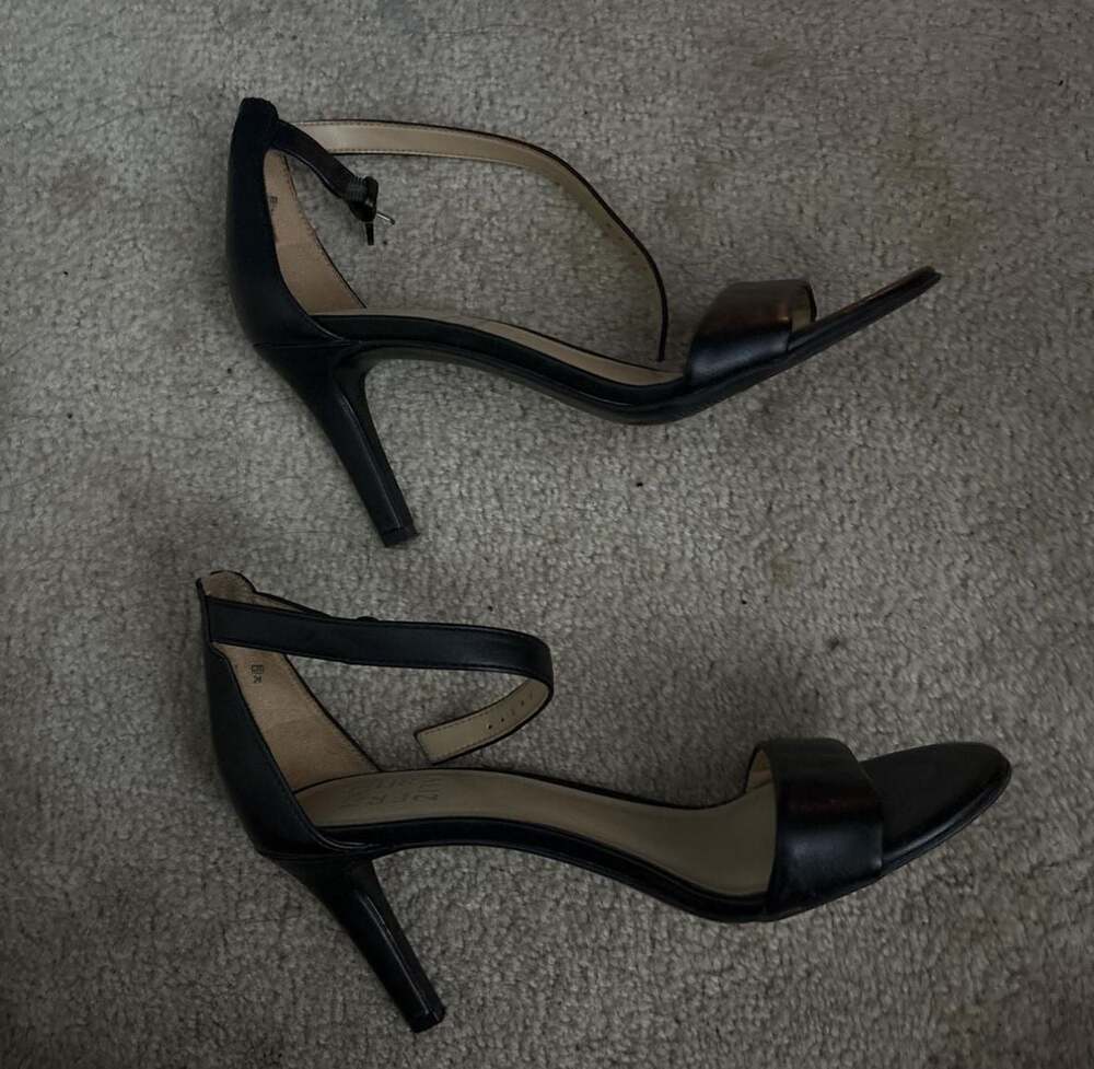 Black Ankle Strap Dress Sandals